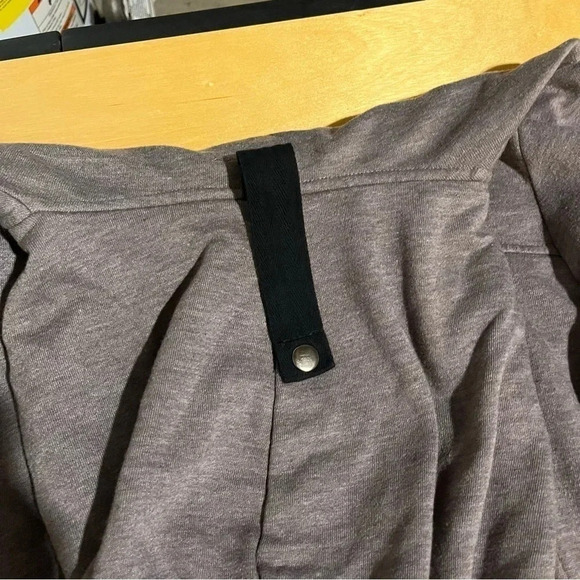 Roxy Sweater Womens Small Gray Pullover Hoodie Quarter Zip Pockets - Picture 9 of 10